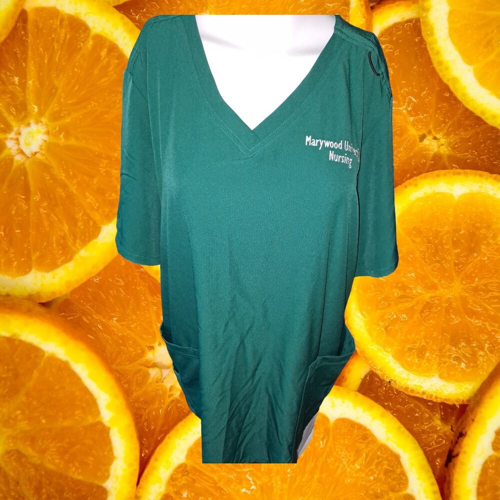 Skechers Marywood Nursing Green Scrub Top Size 3XL - Picture 4 of 6